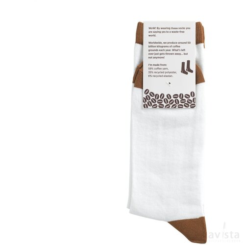 Coffee Socks Sokken Wit/Bruin