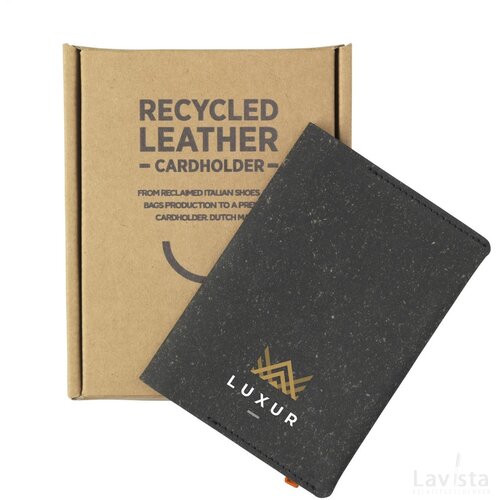 Gerecyclede leren paspoorthoesje Zwart