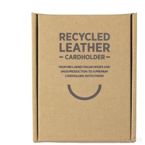 Gerecyclede leren paspoorthoesje Blauw