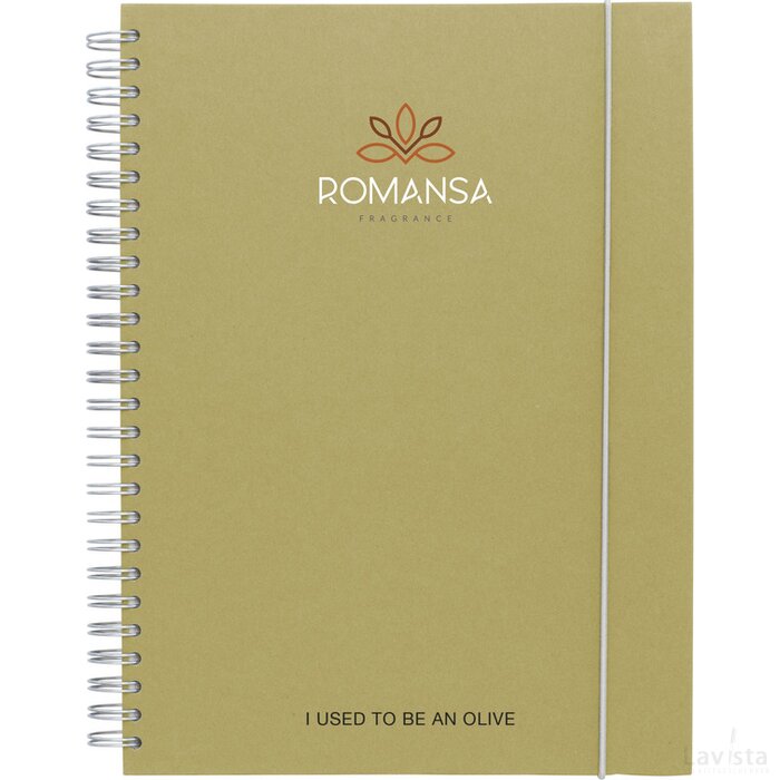 Notebook Agricultural Waste A5 - Hardcover 100 Pagina's Olive