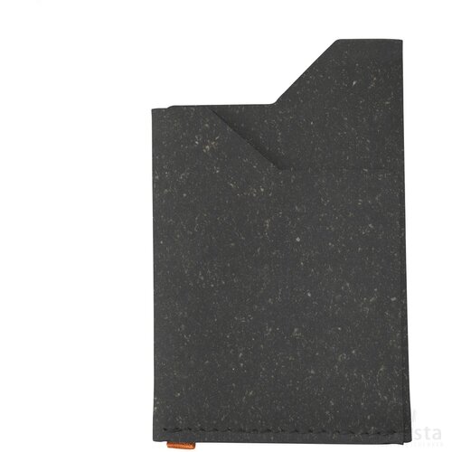 Recycled Leather Cardholder Kaarthouder Zwart