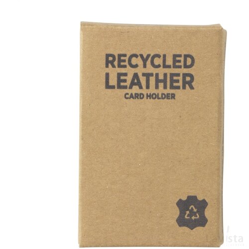 Recycled Leather Cardholder Kaarthouder Zwart