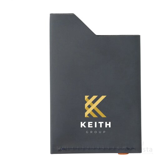 Recycled Leather Cardholder Kaarthouder Donkerblauw