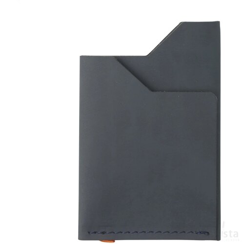 Recycled Leather Cardholder Kaarthouder Donkerblauw