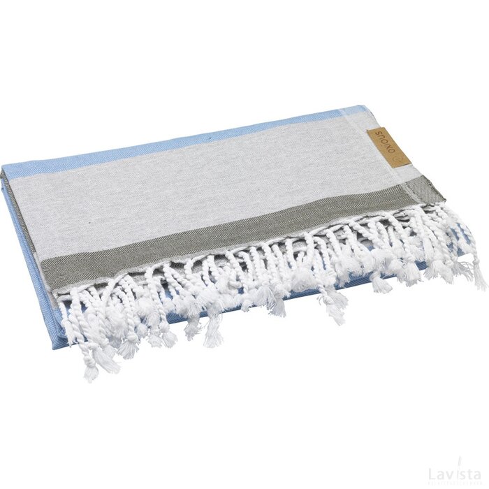 Oxious Hammam Towels - Unique Xxl Zomerdeken Kaki/Lichtblauw/Lichtgrijs
