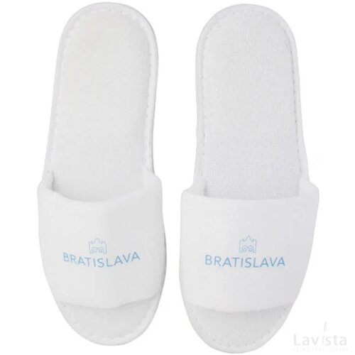 Paar slippers, open teen wit