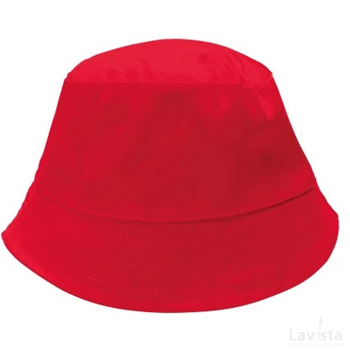 Kinderzonnehoed katoen 136 gr/m2 rood