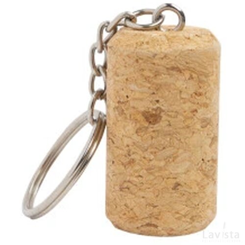 Kurk sleutelhanger ecru