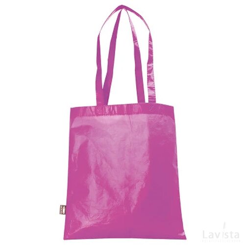 Mat gelamineerde Rpet tas met lange hengsels 100 g/m² roze