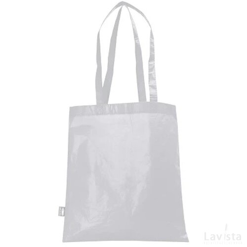 Mat gelamineerde Rpet tas met lange hengsels 100 g/m² wit