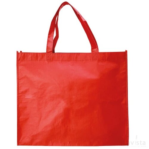 Mat gelamineerde Rpet shopper 100 g/m² rood