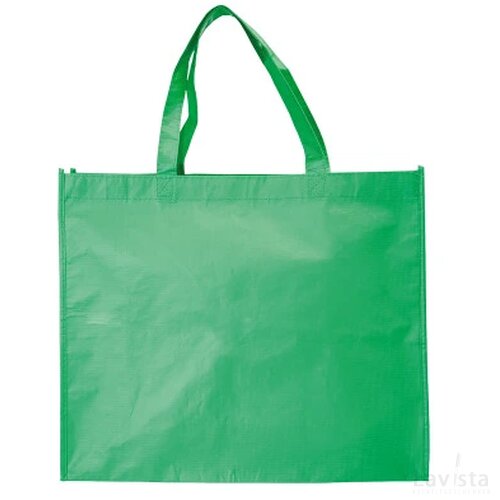 Mat gelamineerde Rpet shopper 100 g/m² donkergroen