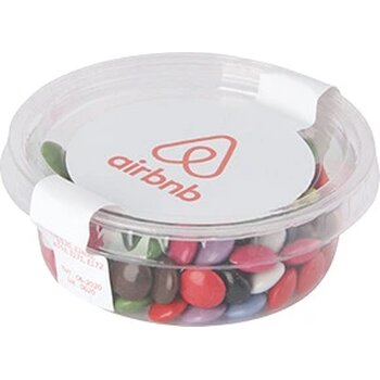 Transparant biodegradable bakje met snoep Transparant