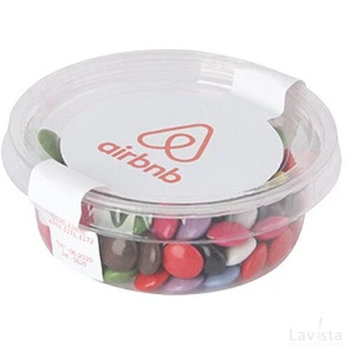 Transparant biodegradable bakje met snoep Transparant