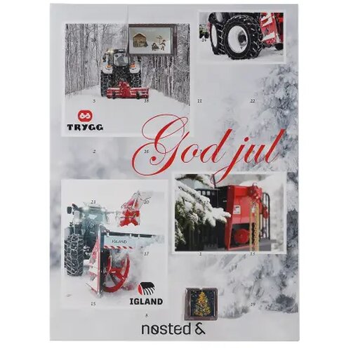 Adventskalender A3 tot in full colour bedrukt + chocolaatjes met bedrukte sleeve custom made