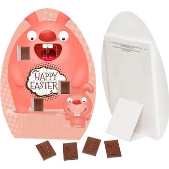 Paasei-chocoladedoos met 20 rechthoekige chocolaatjes custom made