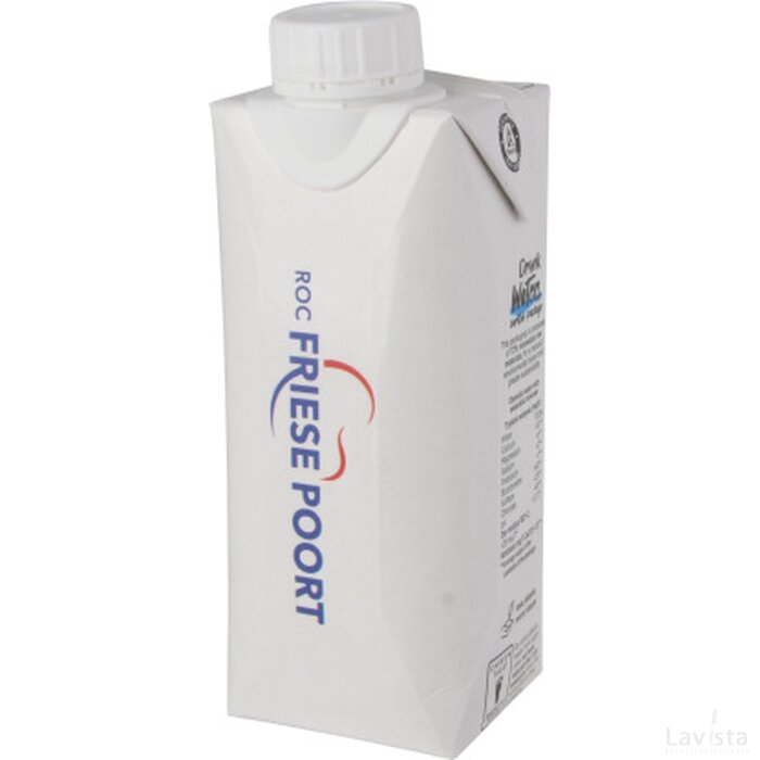 330 ml. Waterpakje van FSC gecertificeerd karton wit
