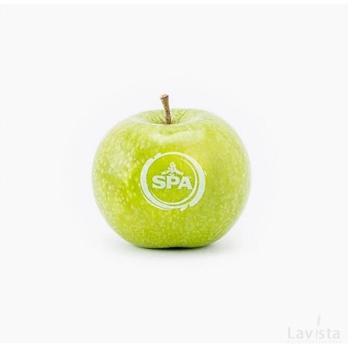 Appel met eetbare bedrukking lichtgroen