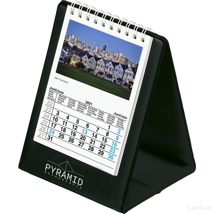 Omlegkalender Skyline Zwart