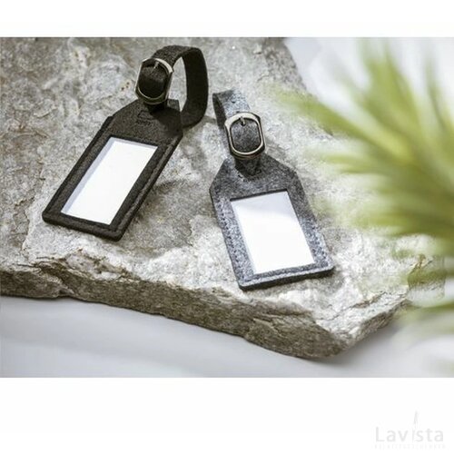 Rpet Felt Luggage Tag Bagagelabel Zwart