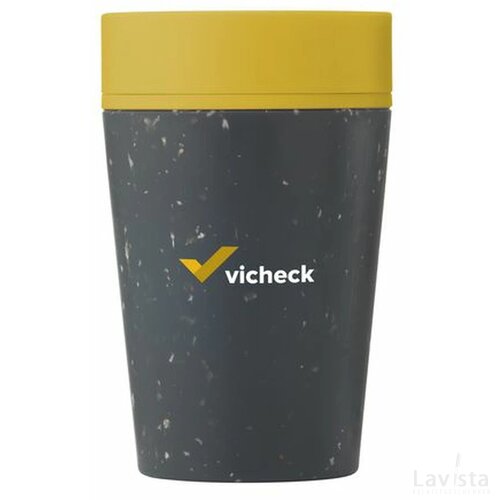 Circular&Co Recycled Coffee Cup 227 Ml Koffiebeker Zwart/Geel