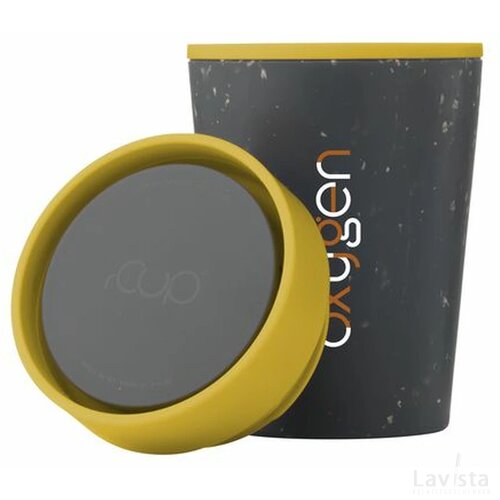 Circular&Co Recycled Coffee Cup 227 Ml Koffiebeker Zwart/Geel