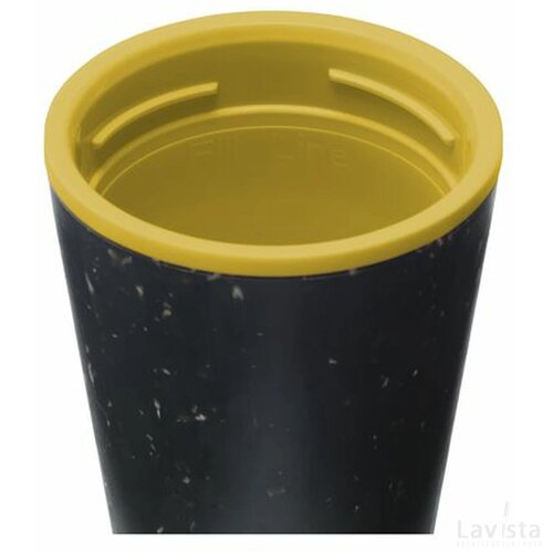 Circular&Co Recycled Coffee Cup 227 Ml Koffiebeker Zwart/Geel
