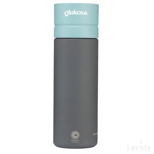 Circular&Co Reusable Bottle Waterfles Grijs/Blauw