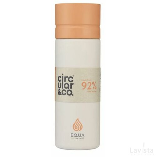 Circular&Co Reusable Bottle Waterfles Crème/Oranje