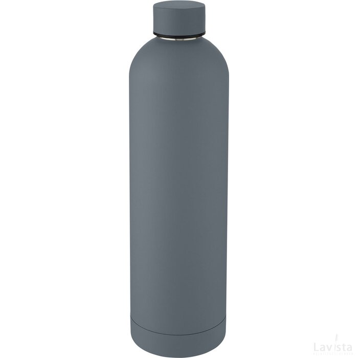 Spring 1l koperen vacuümgeïsoleerde fles Donker grijs
