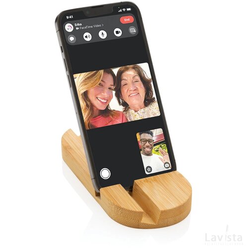 Bamboe tablet en telefoon stand bruin