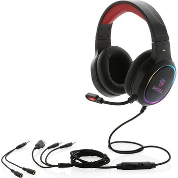 RGB-gamingheadset zwart