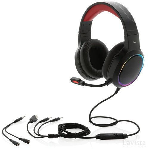 RGB-gamingheadset zwart