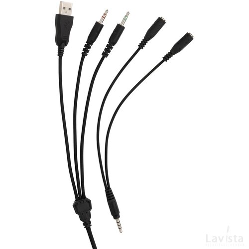 RGB-gamingheadset zwart