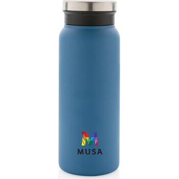 RCS gerecycled roestvrijstalen vacuümfles 600ML blauw