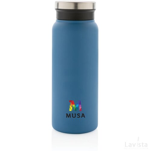 RCS gerecycled roestvrijstalen vacuümfles 600ML blauw