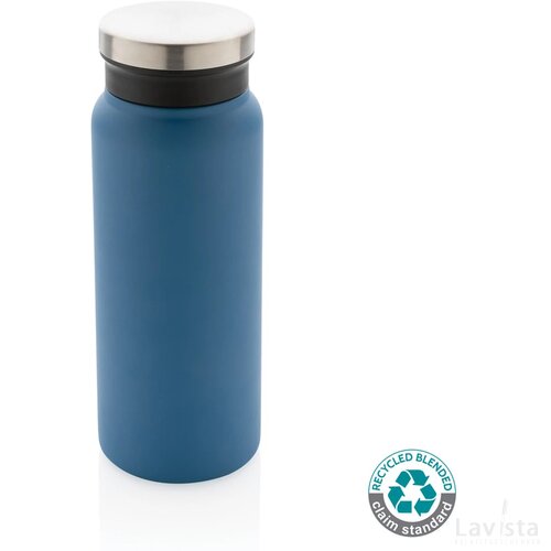 RCS gerecycled roestvrijstalen vacuümfles 600ML blauw
