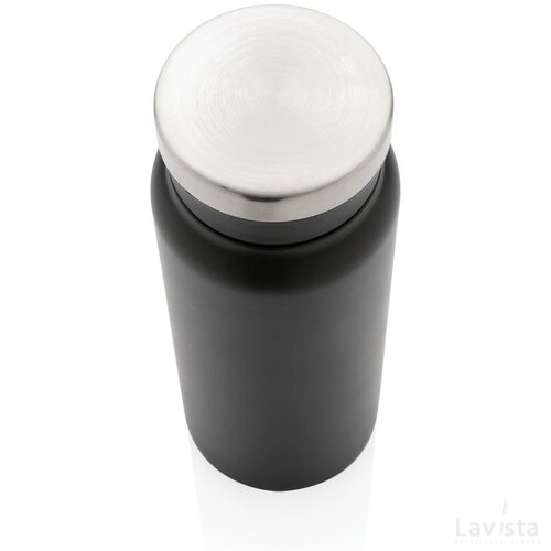 RCS gerecycled roestvrijstalen vacuümfles 600ML zwart, zwart