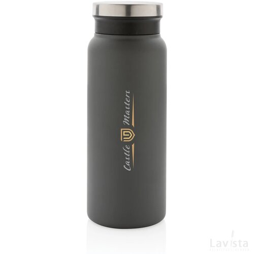RCS gerecycled roestvrijstalen vacuümfles 600ML grijs