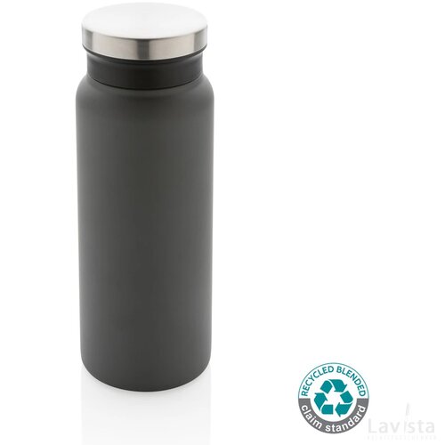 RCS gerecycled roestvrijstalen vacuümfles 600ML grijs