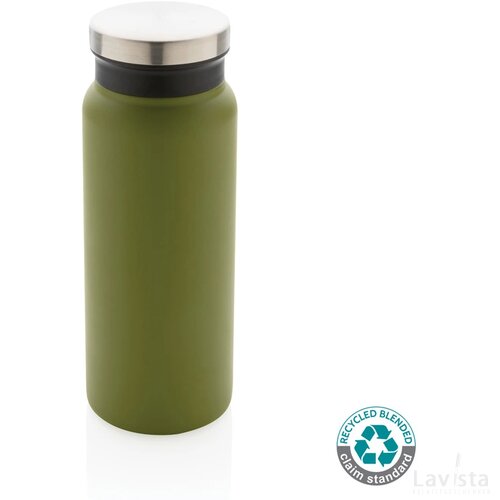 RCS gerecycled roestvrijstalen vacuümfles 600ML groen