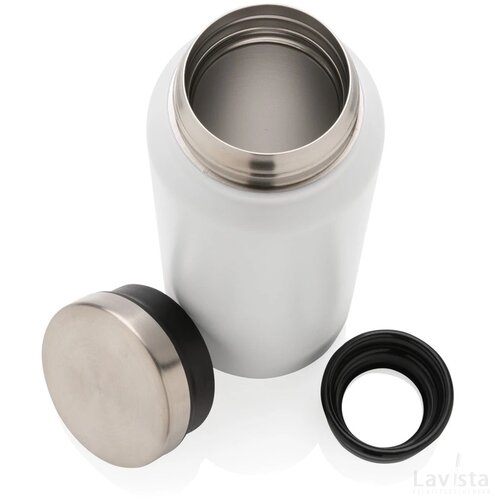 RCS gerecycled roestvrijstalen vacuümfles 600ML wit