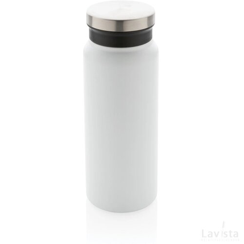 RCS gerecycled roestvrijstalen vacuümfles 600ML wit