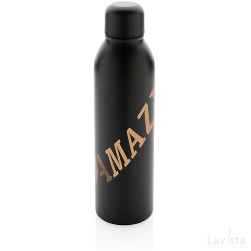 RCS gerecycled roestvrijstalen vacuümfles 500ML zwart