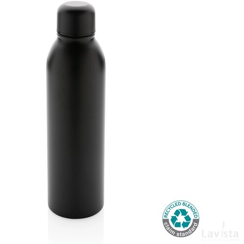 RCS gerecycled roestvrijstalen vacuümfles 500ML zwart