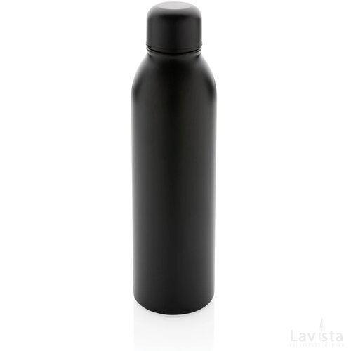 RCS gerecycled roestvrijstalen vacuümfles 500ML zwart