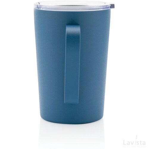 RCS gerecycled roestvrijstalen moderne vacuümmok met deksel blauw