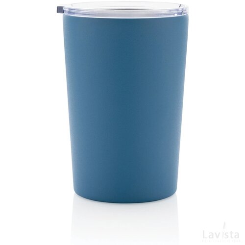 RCS gerecycled roestvrijstalen moderne vacuümmok met deksel blauw
