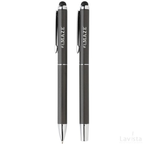 Swiss Peak deluxe pen set in PU etui zwart