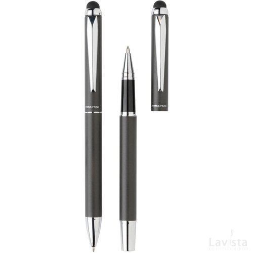 Swiss Peak deluxe pen set in PU etui zwart